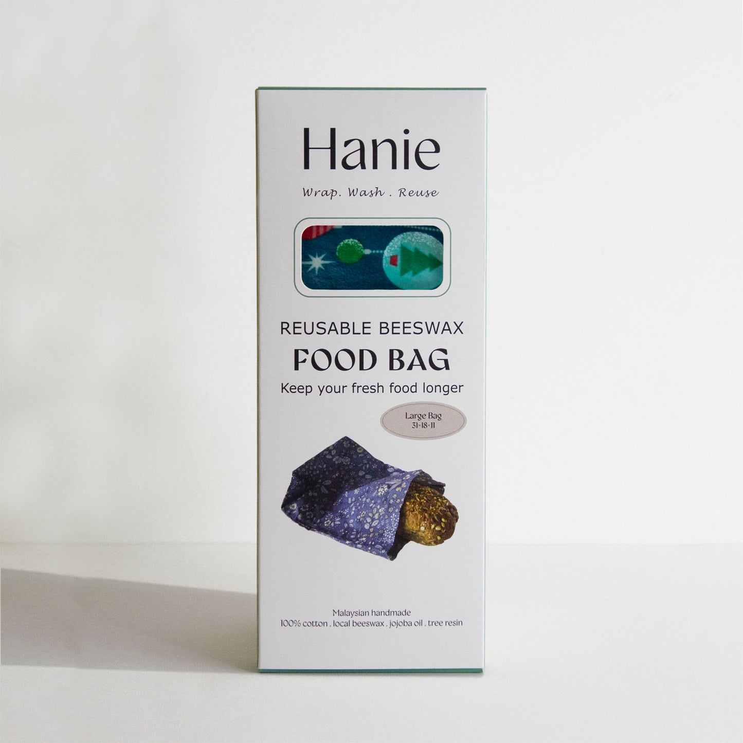 Limited Edition Beeswax Food Bag - Christmas Charm