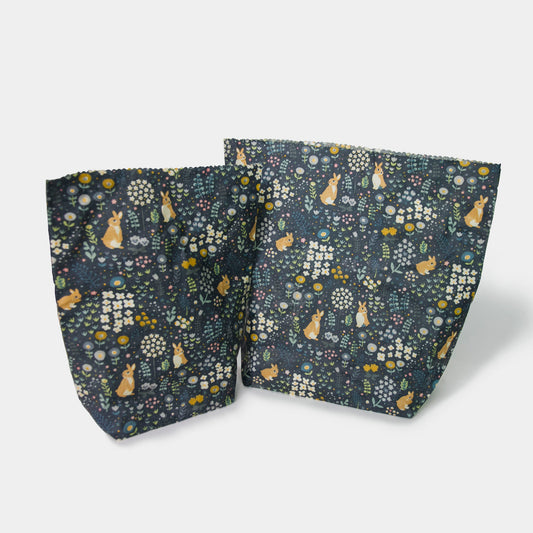 Beeswax Food Bag - Bunny Garden