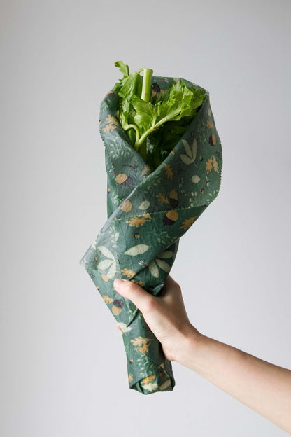 Beeswax Food Wraps - Single Pack XL : Acorn Green