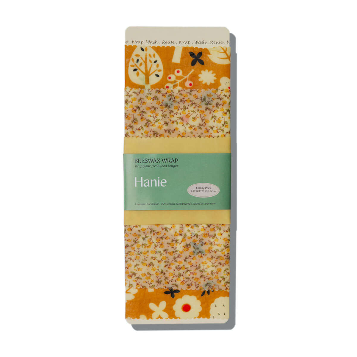 Beeswax Food Wraps - Family Pack : Amber Forest