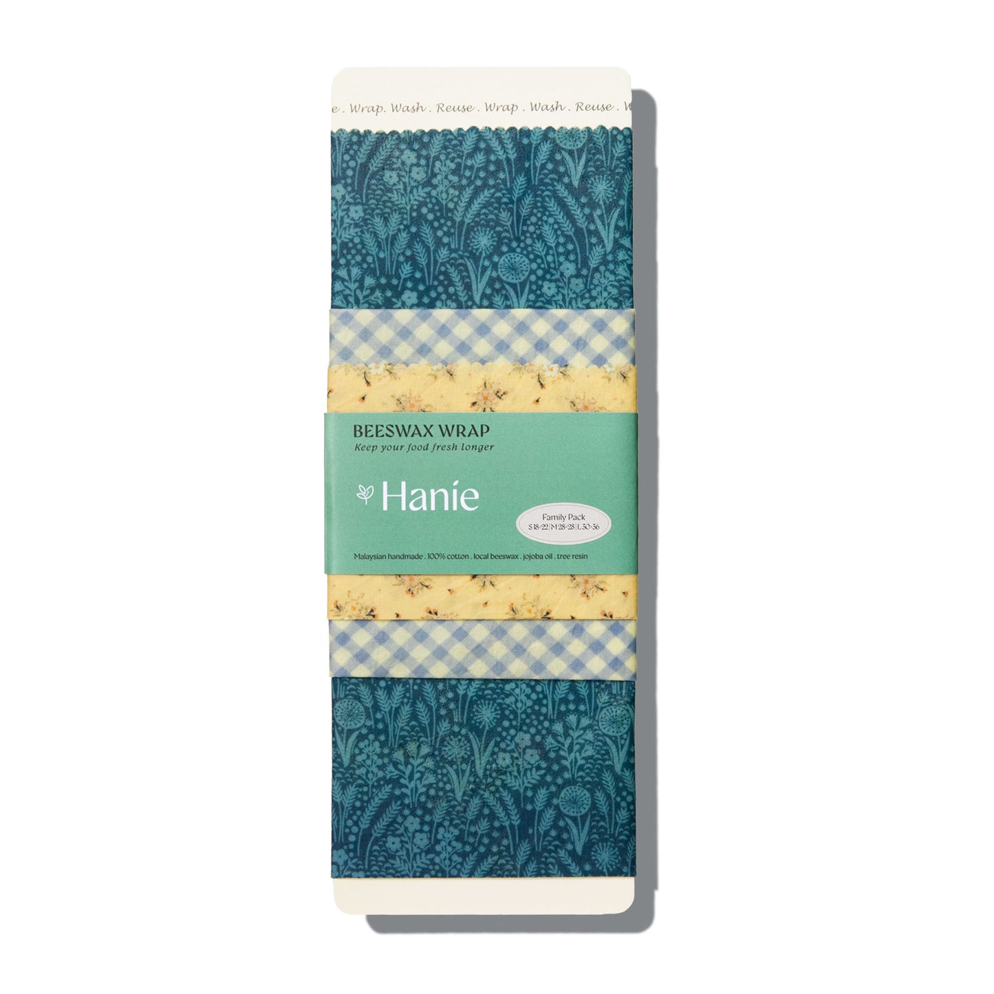 Beeswax Food Wraps - Family Pack : Midnight Dandelion