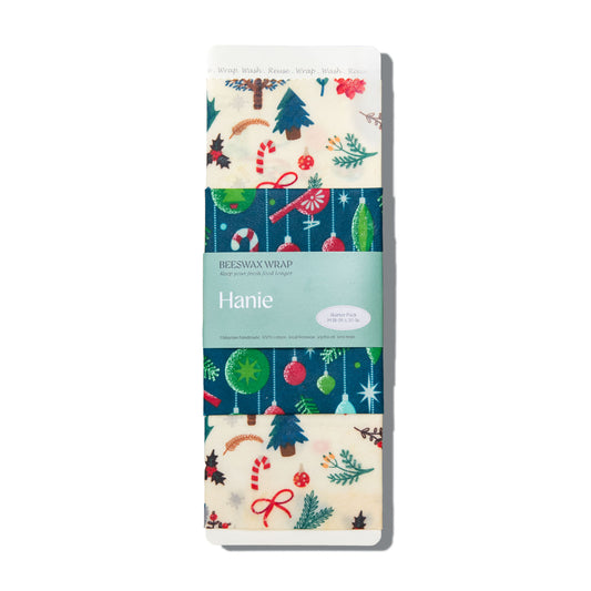 Limited Edition Beeswax Food Wraps - Starter Pack: Christmas Charm