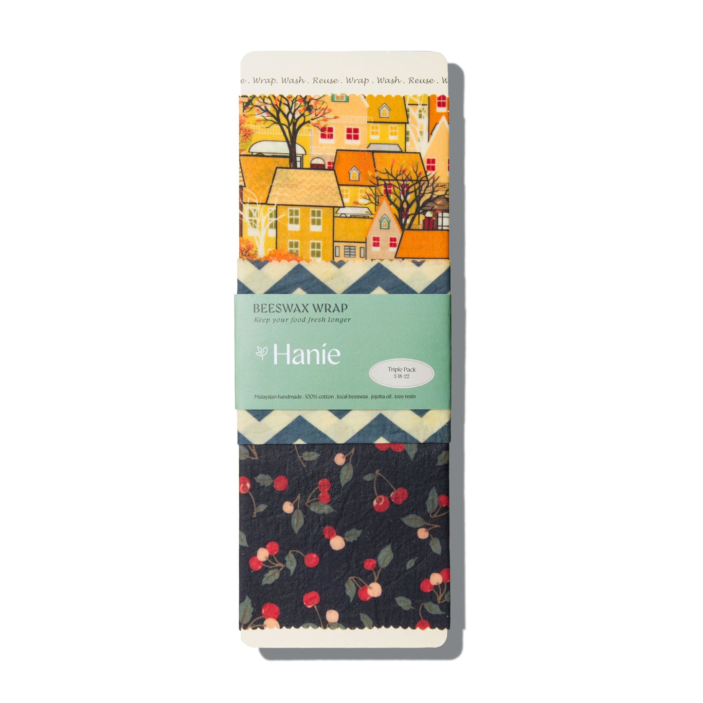 Beeswax Food Wraps - Triple Pack S : Home by the Sea
